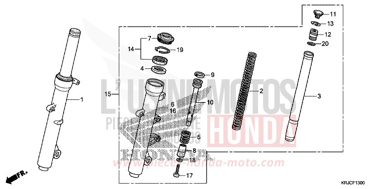 FOURCHETTE AVANT von S-wing ABS CHAMPAGNE BRONZE METALLIC (YR287) von 2012